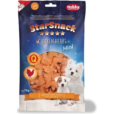 Nobby StarSnack Mini Soft Chicken Heart kuracie žuvačky 70 g