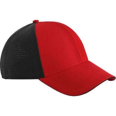 Beechfield B 165 6 panelová COT53016587699-red/black Červená/černá