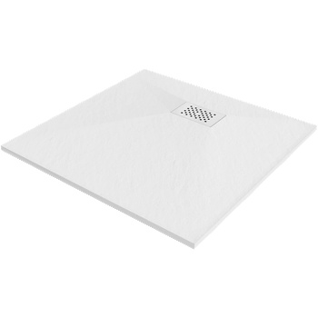 Mexen Hugo квадратен душ подложка SMC 90 x 90 см, бял, бяла маскировка - 42109090-W (42109090-W)