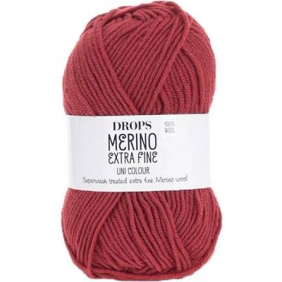 Příze DROPS Merino Extra Fine uni color 32 - tmavá růžová