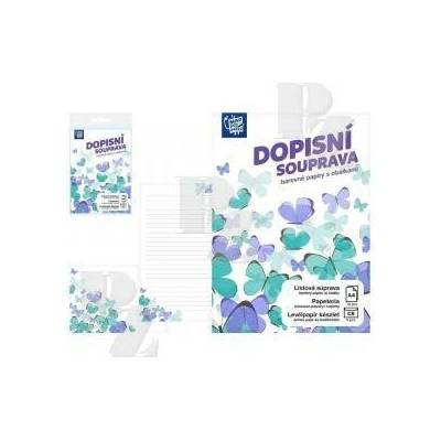 Dopisní papír barevný LUX 5+10 Motýlci, MFP Paper