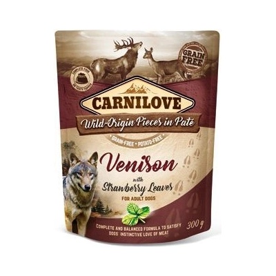 Carnilove Paté Venison with Strawberry Leaves 12 x 300 g