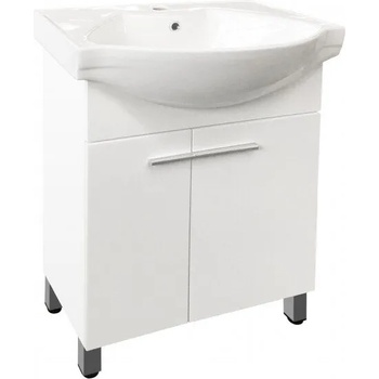 Inter Ceramic Долен шкаф за баня ICP 7055, PVC, Inter Ceramic, бял, с умивалник, 60x46x85см (7055)