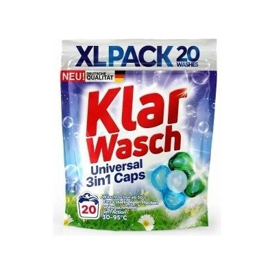 Klar Wasch Universal 3v1 prací kapsle 20 PD