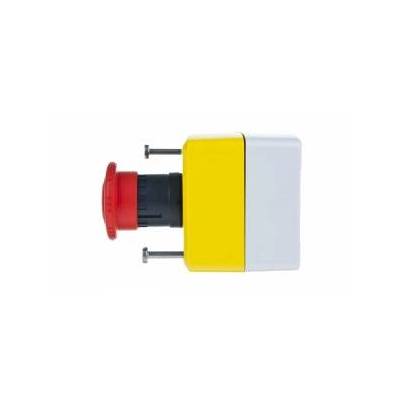 Cassette with safety button by rotation 1Z 1R yellow IP65 XALK178E