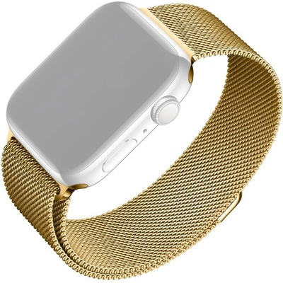 FIXED Мрежеста каишка за Apple Watch 42/44/45 мм, златна, аксесоар за SmartWatch FIXMEST-434-GD (FIXMEST-434-GD)
