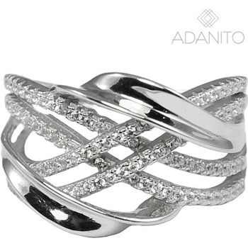 Beneto AGG664 Strieborný prsteň so zirkónmi