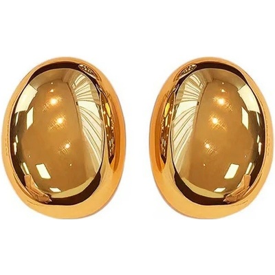 Izmael náušnice Retro Oval zlatá KP29333