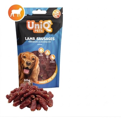 Uniq Pets Dog Snacks Sniffy Lamb Sausages мини наденички за кучета с агнешко, 80 г
