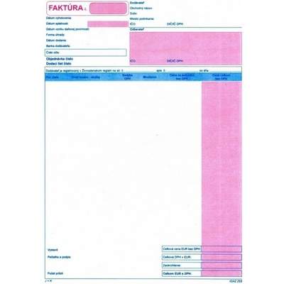Igaz 18253 Faktúra A4 dvojfarebná samoprepis
