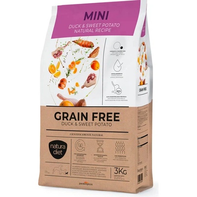 Natura Diet Grain Free Duck & Sweet Potato Mini 3 kg