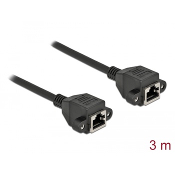 Delock 87011 3m Cat6A S/FTP заключващ се RJ45 женски - заключващ се RJ45 женски удължителен кабел (87011)