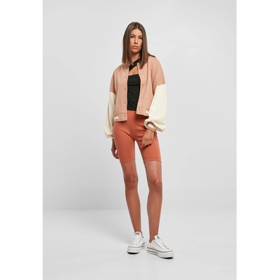 Urban Classics Дамско колежанско яке в цвят праскова Urban Classics College TerryUB-TB6003-04437 - Праскова, размер XL