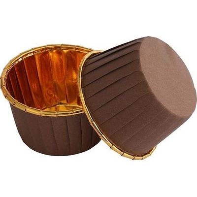 Cakesicq Košíčky na muffiny hnědé s pevným okrajem 50x39mm 100ks – Zboží Dáma