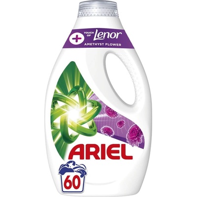 Ariel +Touch of Lenor Amethyst Flower tekutý prací prostriedok 3 l 60 PD