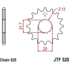 JT Sprockets JTF 520-16RB
