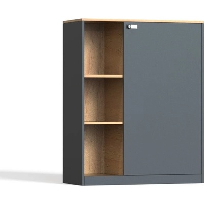 Enprag Plechová skříň s policemi a nikou – Zboží Mobilmania