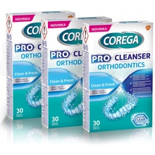 Corega Pro Cleanser Orthodontics čisticí tablety 3 x 30 ks