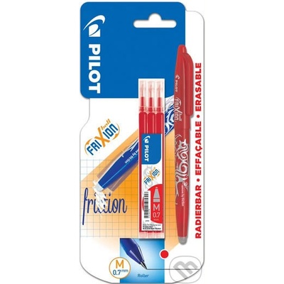 Pilot FriXion Ball + náplň BL 1ks + 3ks náplne, červená