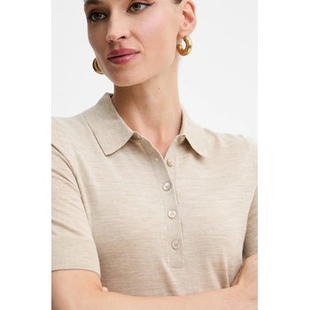 BOSS Вълнена тениска с яка BOSS Fidenka (50545015)