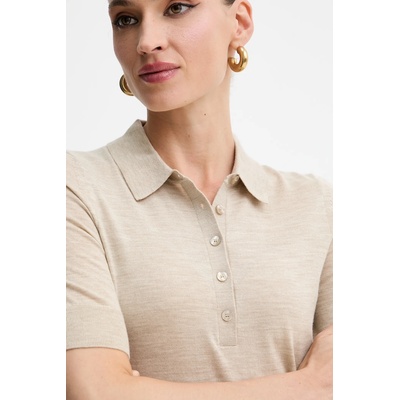 BOSS Вълнена тениска с яка BOSS Fidenka (50545015)