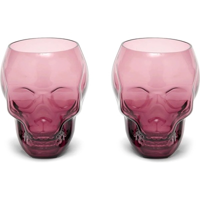 KILLSTAR стъклени чаши (комплект от 2) killstar - Череп - Слива - ksra012436