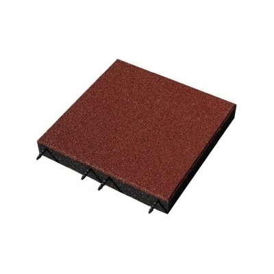 SK Profilovaná gumená dlažba Pin-Hole 500x500x70mm červená m²