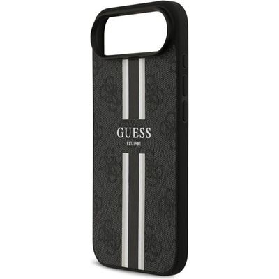 CG Mobile iPhone Air GUESS 4G PRINTED STRIPES Силиконов протектор за телефон, удароустойчив, MagSafe, черен GUHMP17MP4RPSK (GUHMP17MP4RPSK)