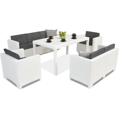 BICA Комплект мебели от техноратан бял Colorado Apetito 7 Bica (BCCOLAP7BL)