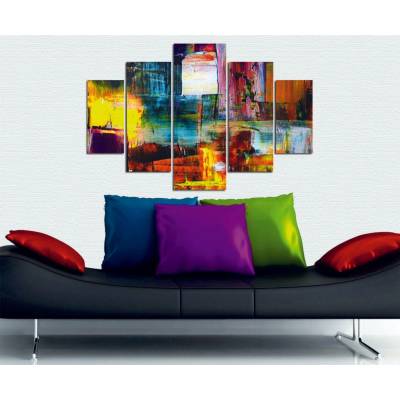 ASIR Nástěnný obraz BAREVNÝ SVĚT 92 cm MDF
