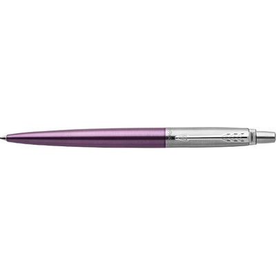 Parker Химикалка, 0, 7 мм, сребърен клипс, викторианско виолетово синьо перо, PARKER, "Royal Jotter", синьо 1953190 (1953190)