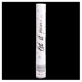 Vystreľovacie konfety lístky ruží bielej 40 cm