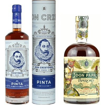 Don Papa Baroko 40% 0,7 l a Ron Cristóbal Pinta 6-8y 40% 0,7 l (set)