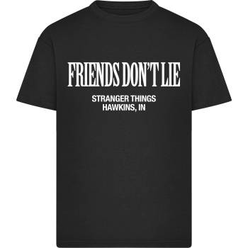 MERCHCODE Тениска Stranger Things Friends don? t Lie Loose Tee black XXLUB-MC1444-00007 - Черен, размер L