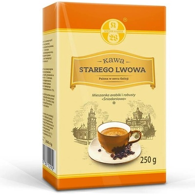 Káva Starego Lwowa Snídaňová mletá tradiční lvovská mletá káva sytá chuť a bohaté aroma 250 g 250 g