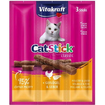 Vitakraft Cat Stick Classic - птиче месо и черен дроб 3 бр