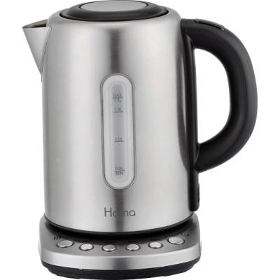 Homa Дигитална електрическа кана HOMA HK-8787D, 2200W, Капацитет 1.7 л, От неръждаема стомана, 360° основа, 5 нива, 4 температури, LED осветление, Сребрист (KT-1000354)
