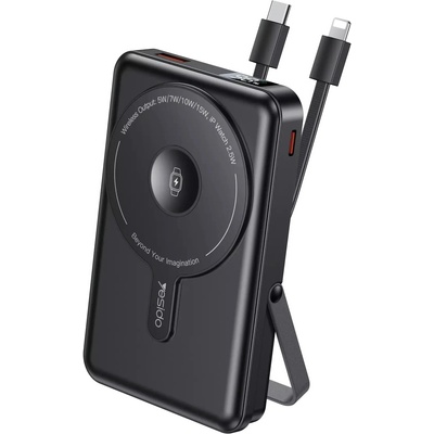 YESIDO YP72 10000 mAh 22, 5 W Power Bank USB-A/C черен