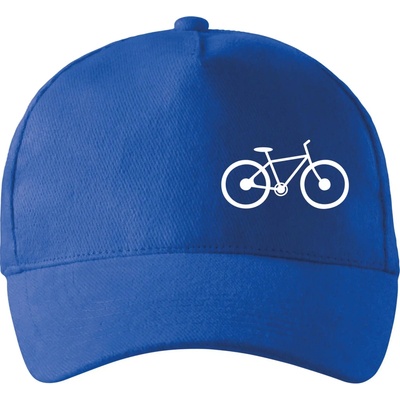 Obrázok kolesa na prsníku horský bicykel so zahnutým šiltom a látkovou sponou Kráľovská modrá
