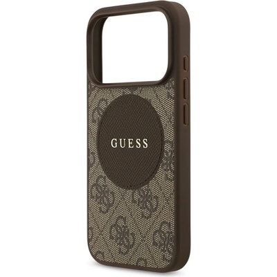 CG Mobile iPhone 17 Pro GUESS 4G CIRCLE CLASSIC LOGO силиконов протектор за телефон, удароустойчив, MagSafe, FASTEN GUHMP17LP4PGRSGW (GUHMP17LP4PGRSGW)