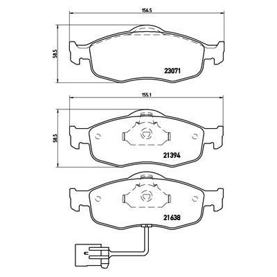 Sada brzdových platničiek kotúčovej brzdy BREMBO P 24 034