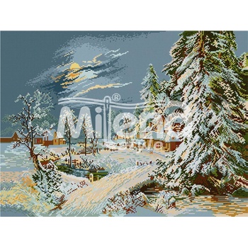 Milena Style Лунна зима - гоблен със схема конци dmc 1: 4