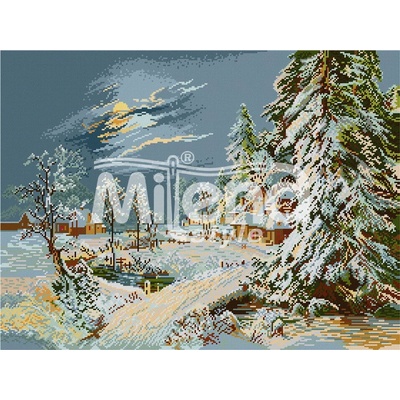 Milena Style Лунна зима - гоблен със схема конци dmc 1: 4