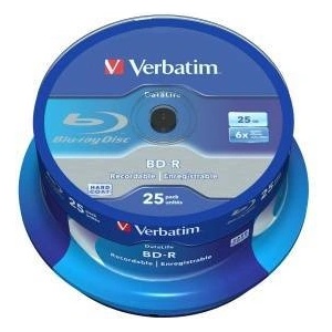 Verbatim BD-R 25GB 6x (Wide Printable) шпиндел 25 бр