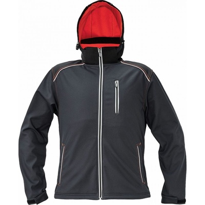 Cerva Knoxfield softshell bunda antracit/červená