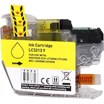 Compatible Brother LC-3213XLY съвместима мастилница, жълт (B3213XLY)