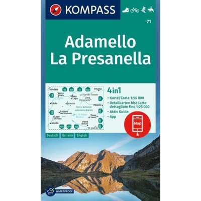 Adamello, La Presanella (Kompass, 71) - turistická mapa