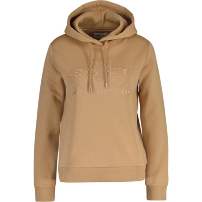 Gant Суичър Gant Tonal Logo Archive Shield Hoodie - Caramel Beige