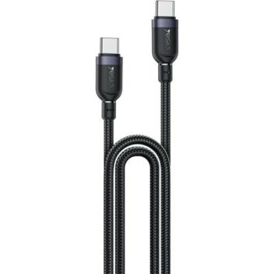 Yesido CA192 opletený nabíjecí a datový USB-C na USB-C 2m černý