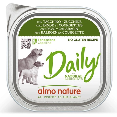 Almo Nature Daily Menu Adult Dog krůtí a cuketa 9 x 300 g
